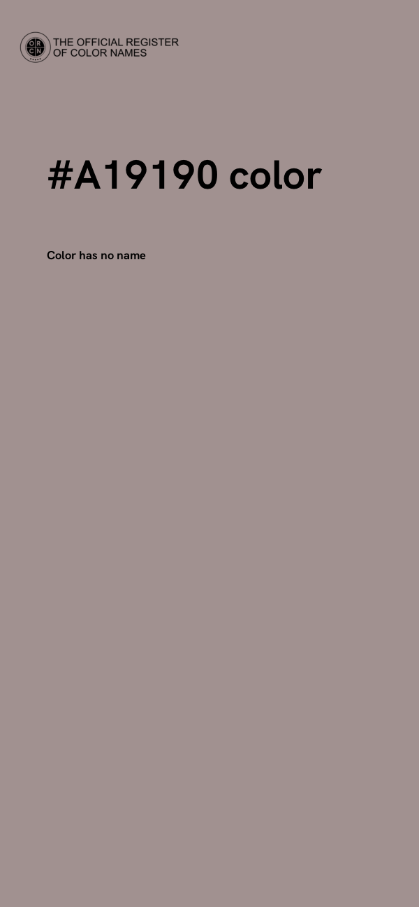 #A19190 color image
