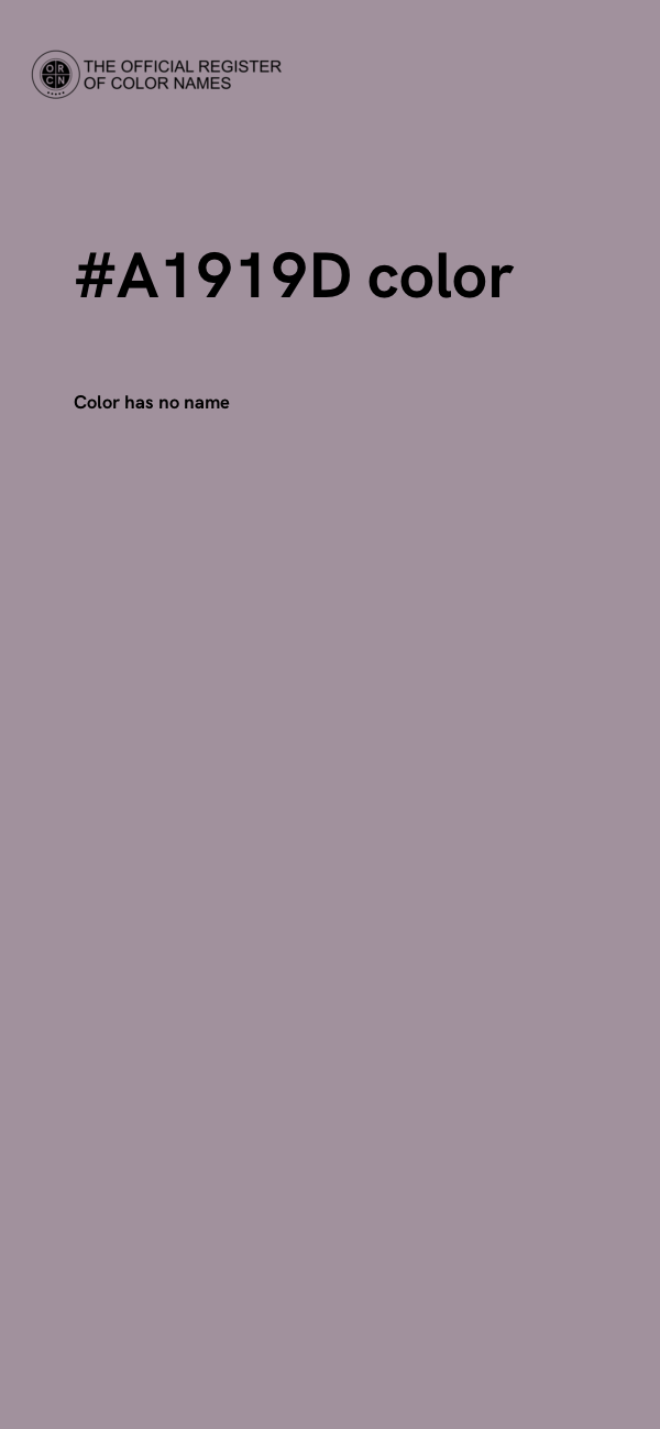 #A1919D color image