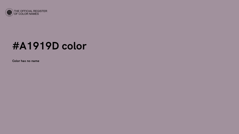#A1919D color image