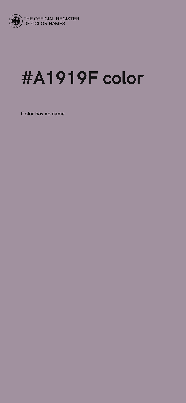 #A1919F color image