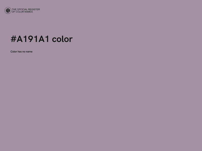 #A191A1 color image