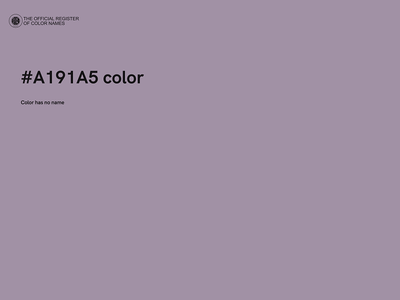 #A191A5 color image