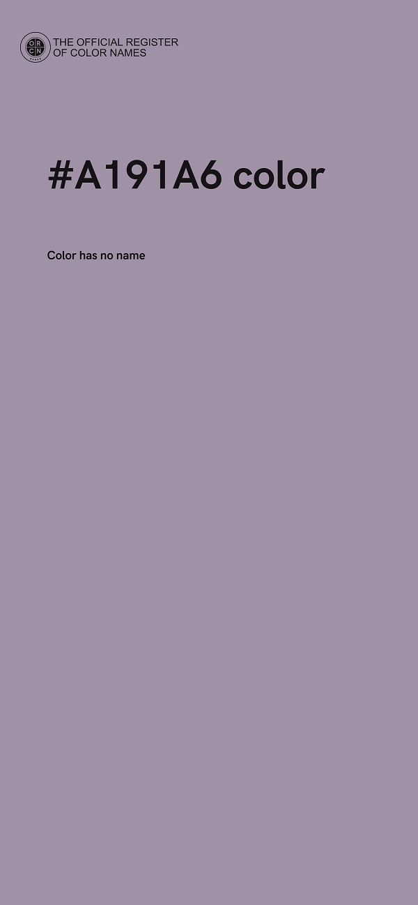 #A191A6 color image