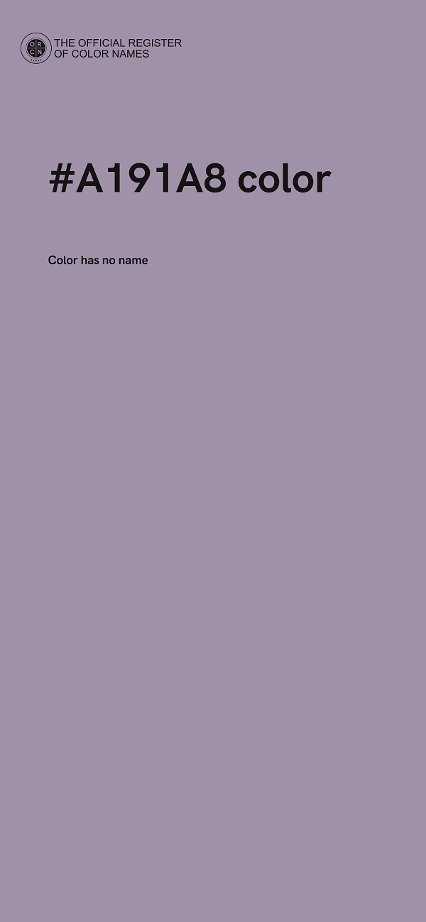 #A191A8 color image
