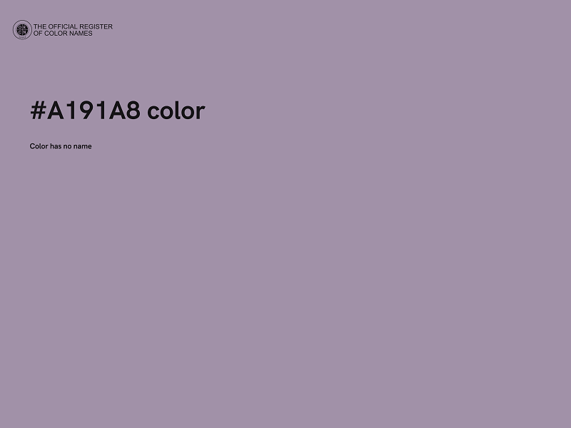 #A191A8 color image