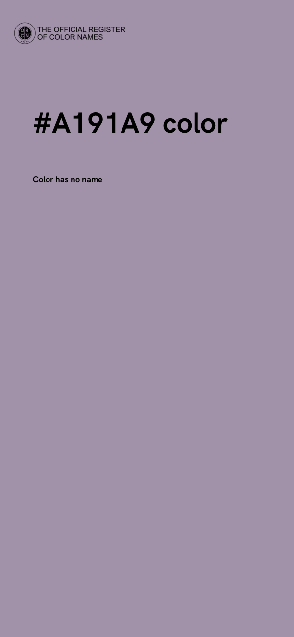 #A191A9 color image