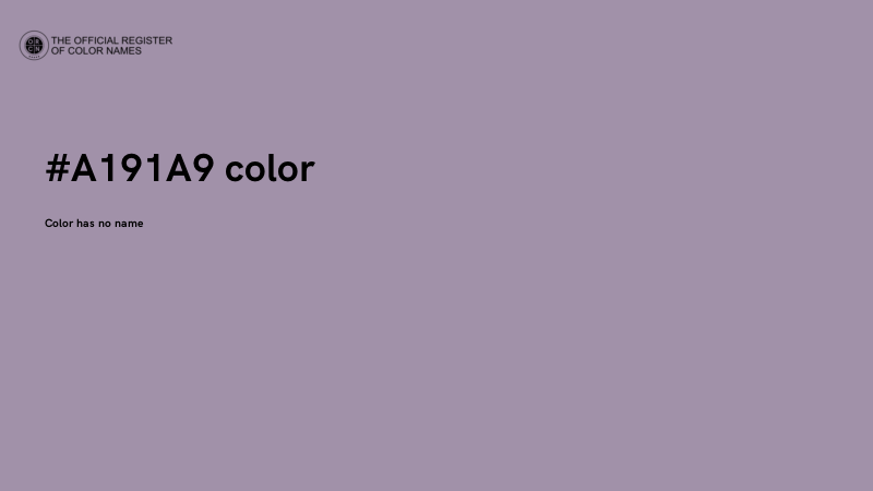 #A191A9 color image