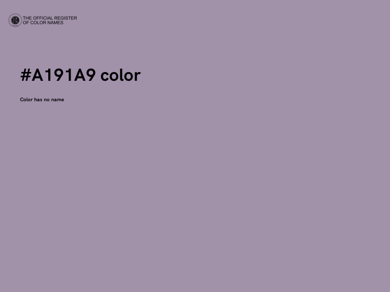 #A191A9 color image