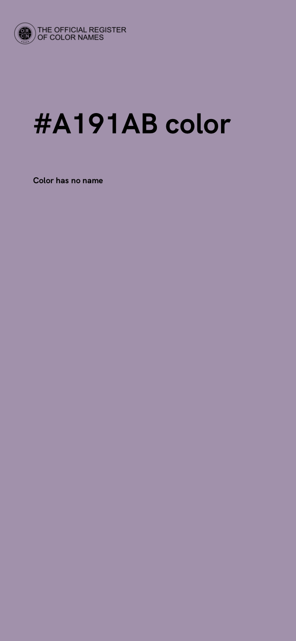 #A191AB color image