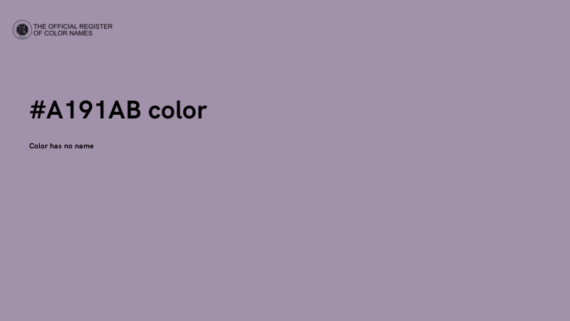 #A191AB color image
