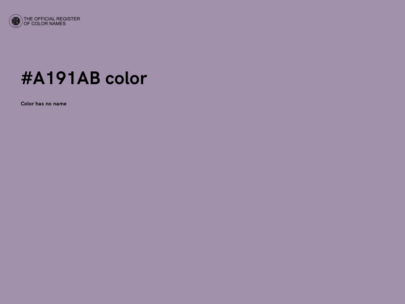 #A191AB color image