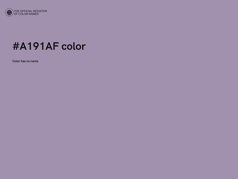 #A191AF color image