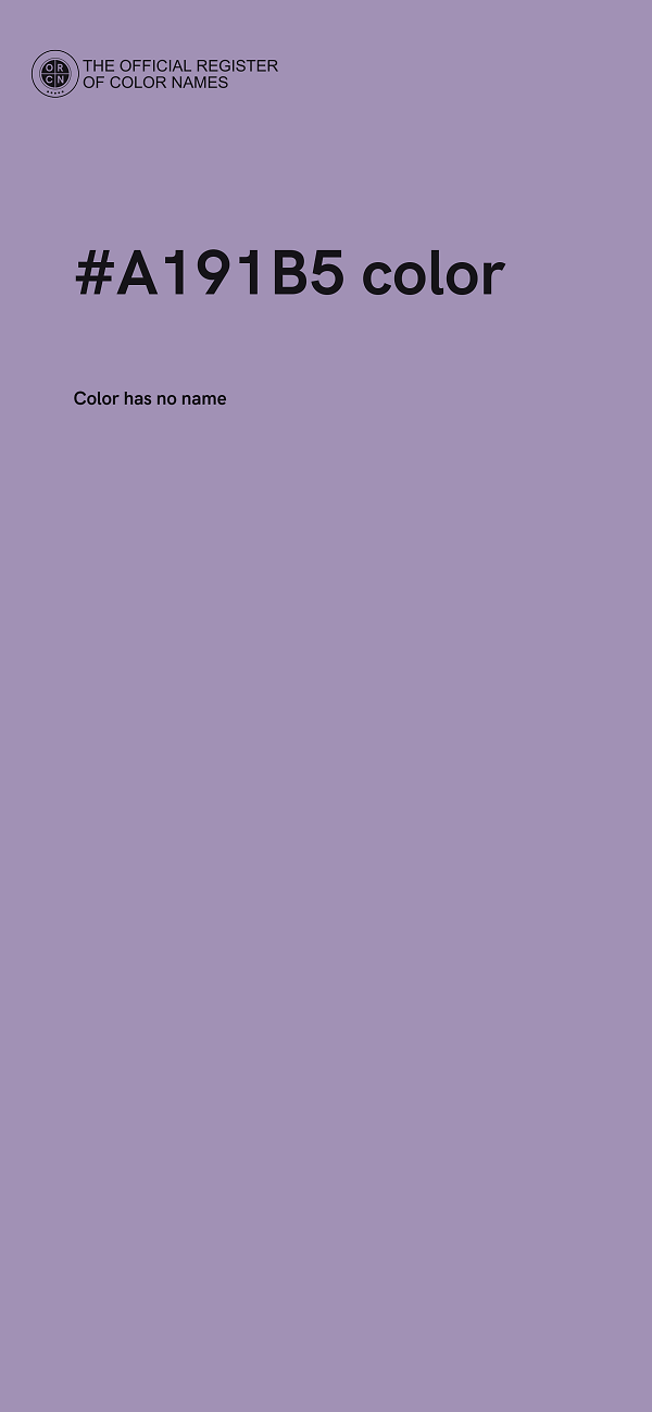 #A191B5 color image
