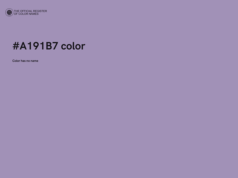 #A191B7 color image