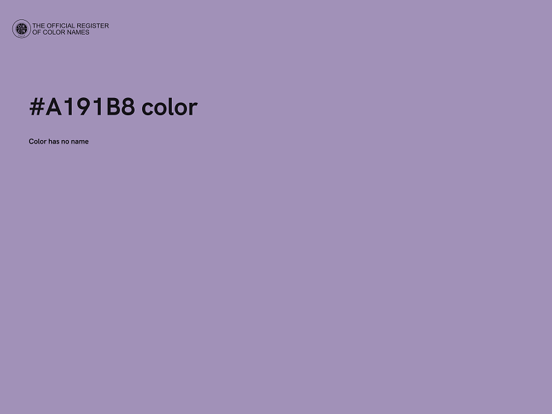 #A191B8 color image