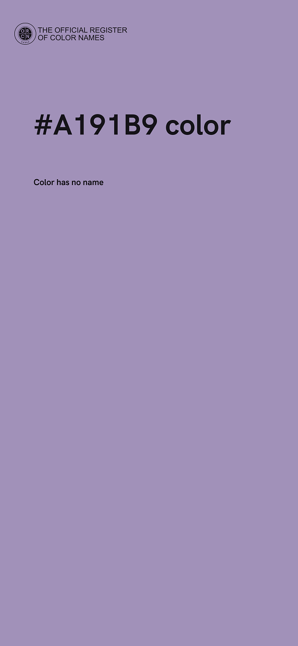 #A191B9 color image
