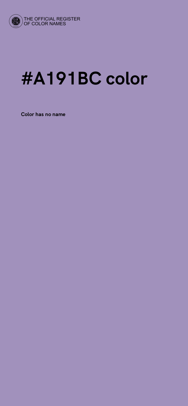 #A191BC color image