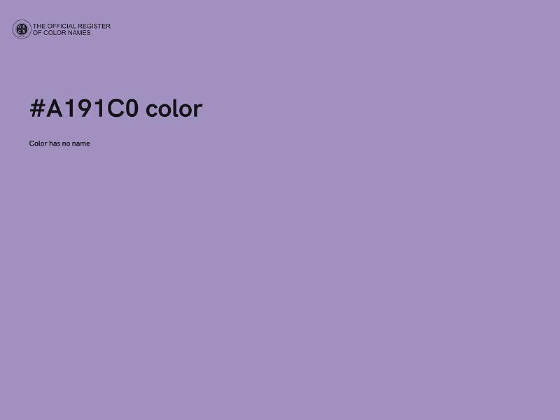 #A191C0 color image