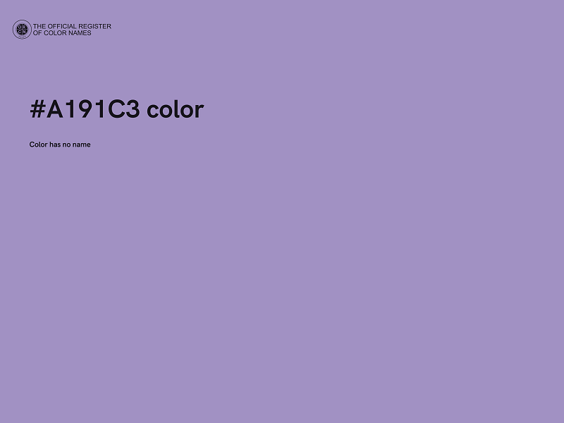 #A191C3 color image