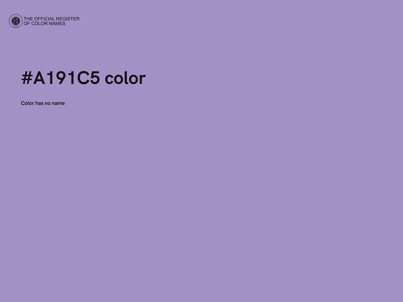 #A191C5 color image