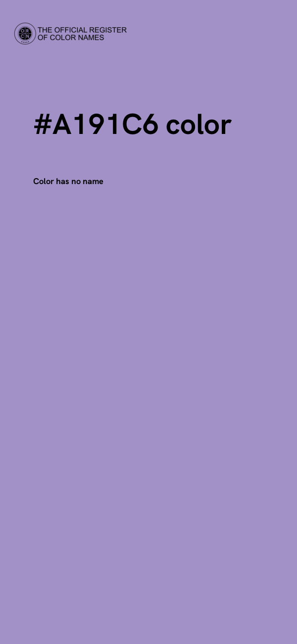 #A191C6 color image