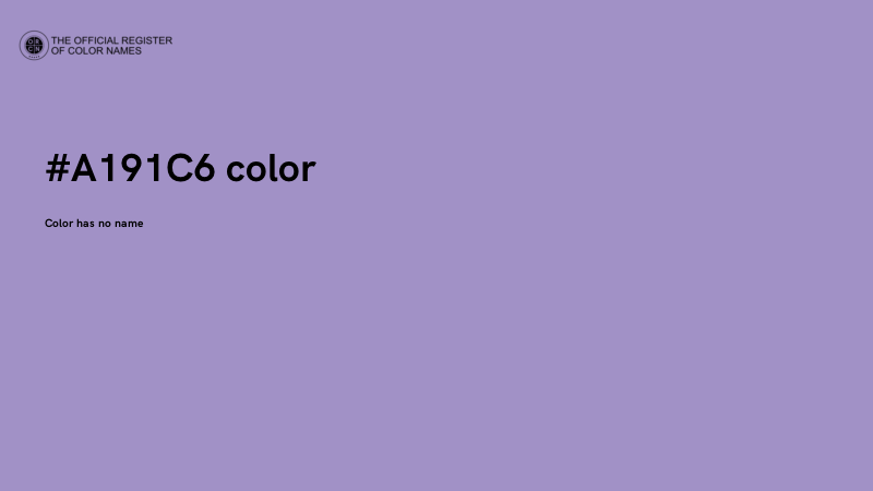 #A191C6 color image