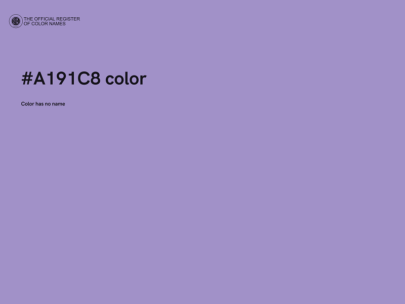 #A191C8 color image