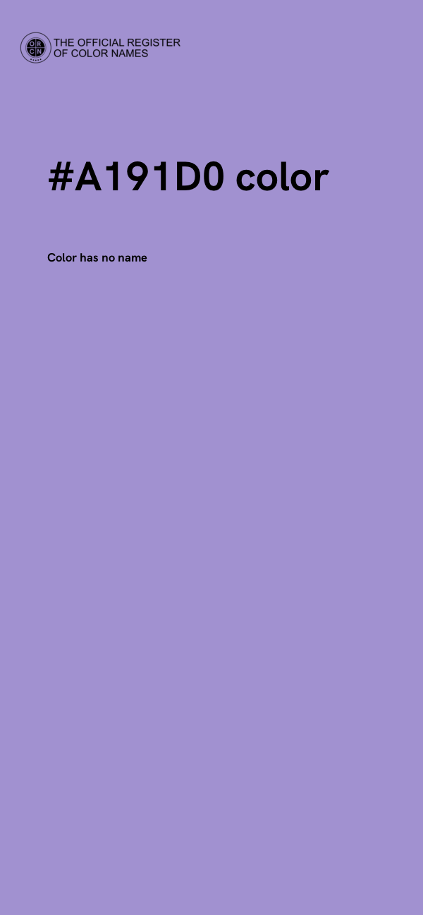 #A191D0 color image