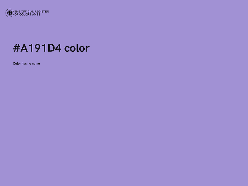 #A191D4 color image