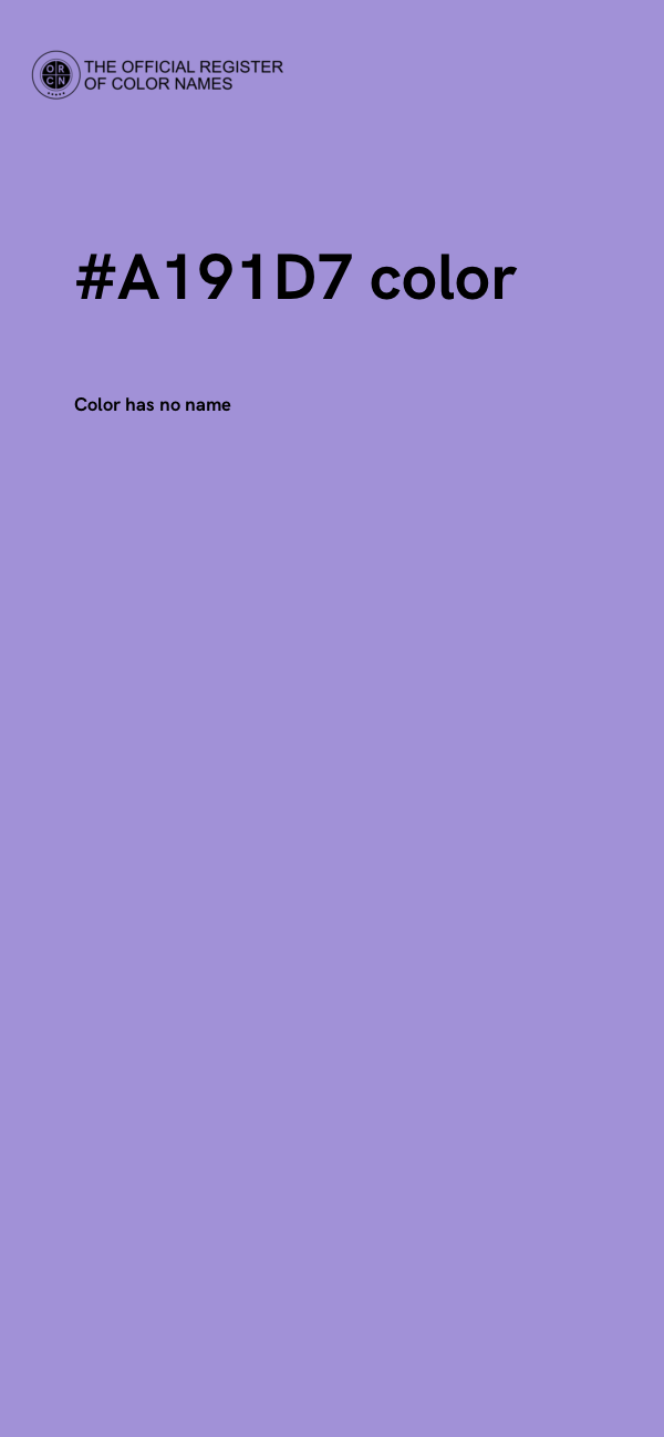 #A191D7 color image