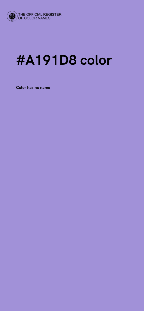 #A191D8 color image
