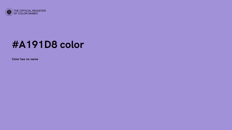 #A191D8 color image