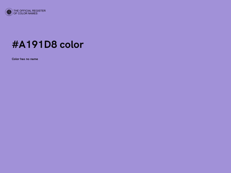 #A191D8 color image