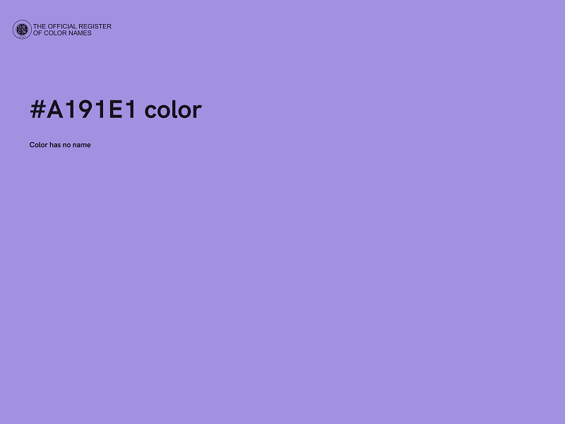 #A191E1 color image