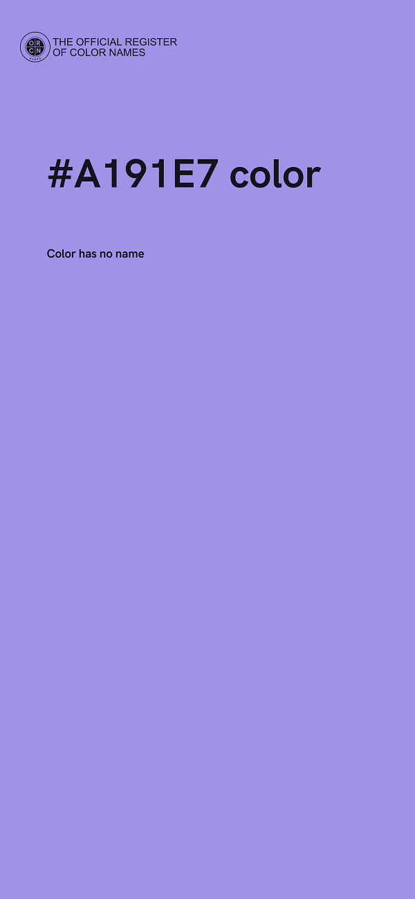 #A191E7 color image