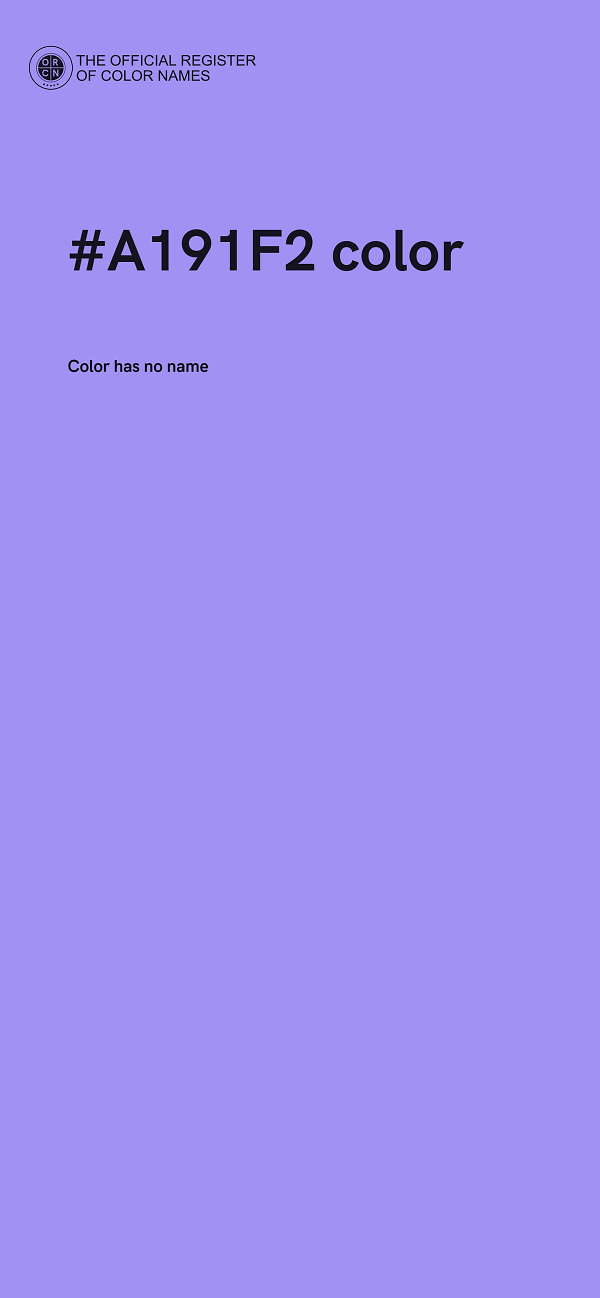 #A191F2 color image