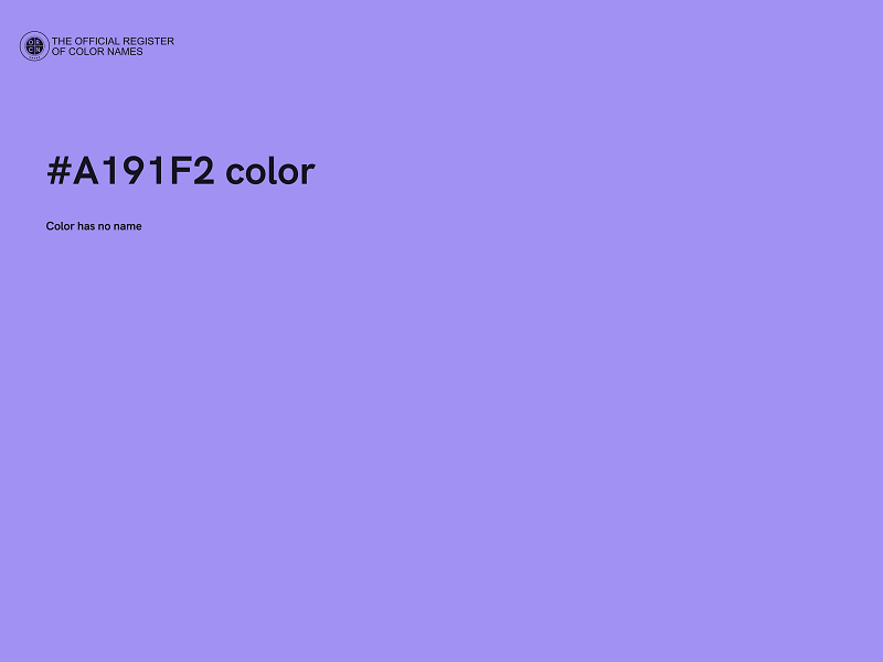 #A191F2 color image