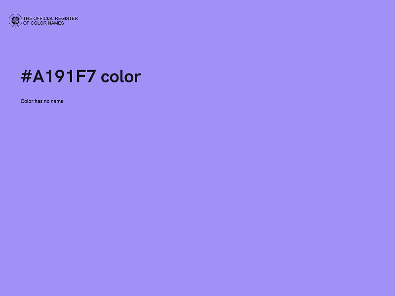 #A191F7 color image