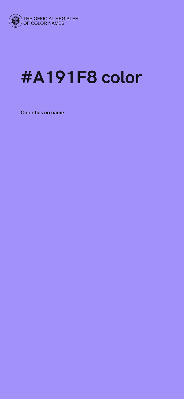 #A191F8 color image