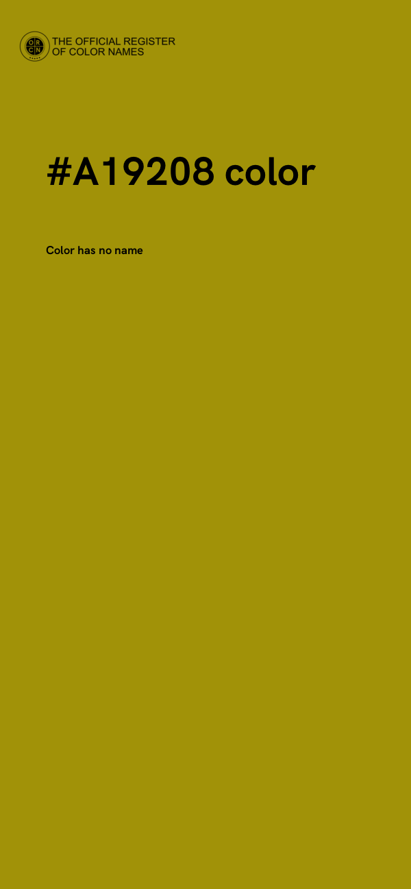 #A19208 color image