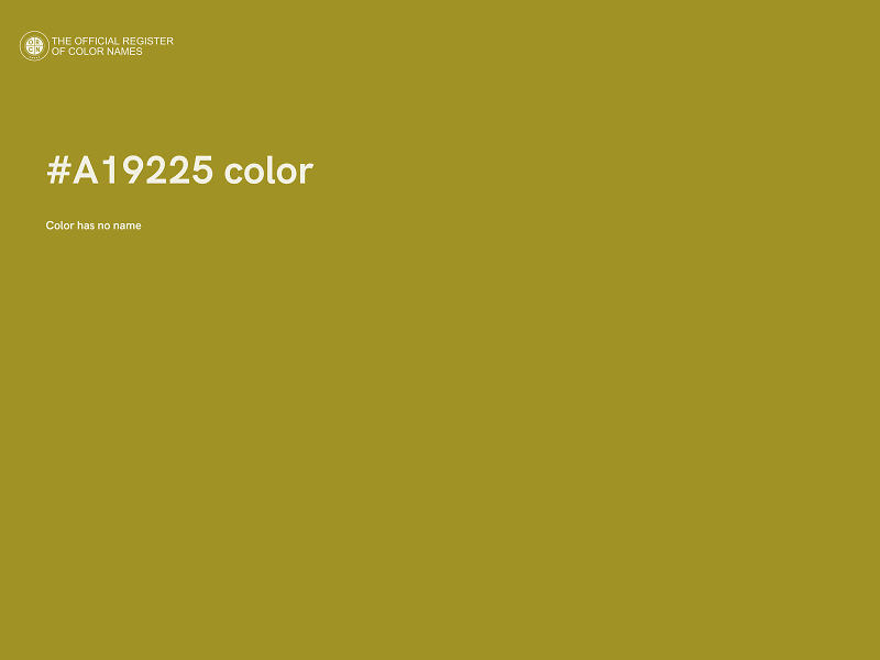 #A19225 color image