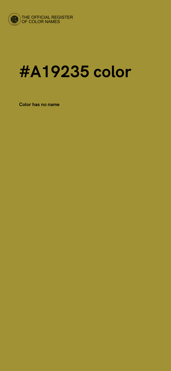 #A19235 color image