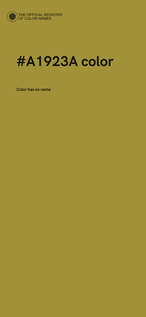 #A1923A color image