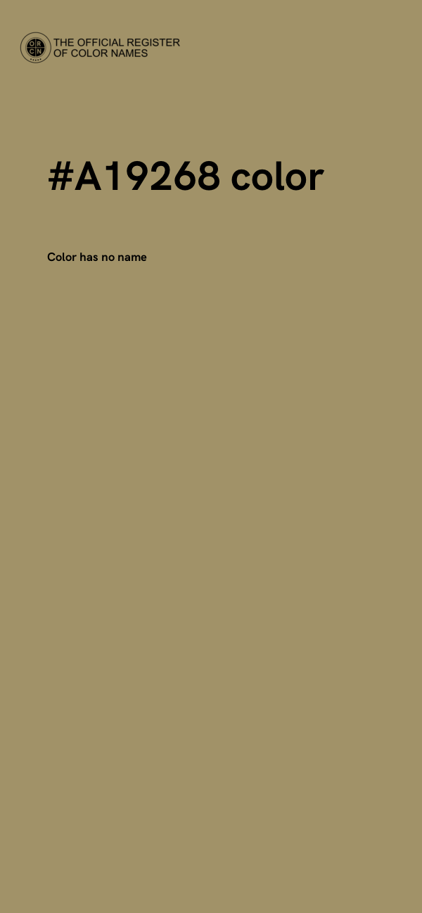 #A19268 color image