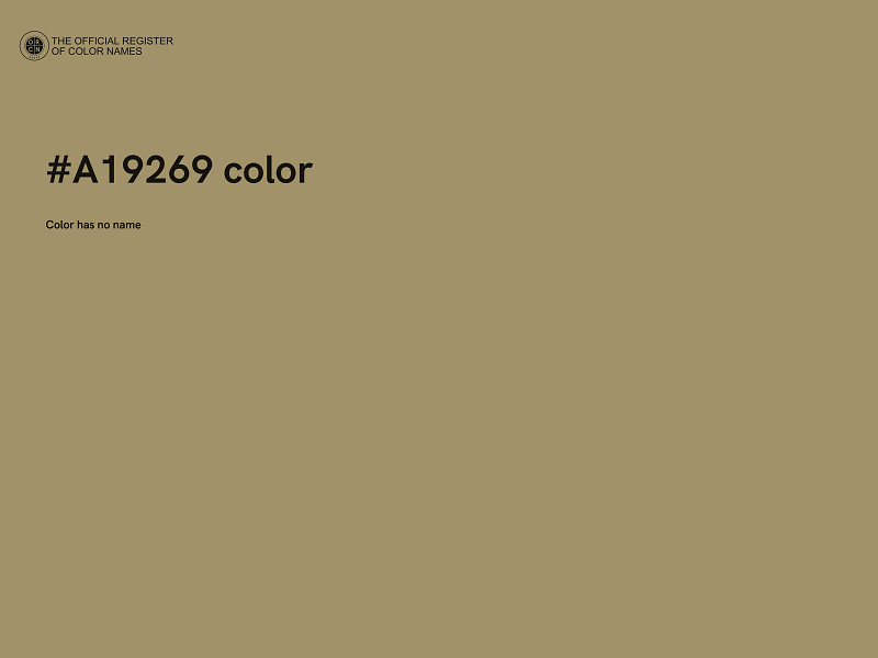 #A19269 color image
