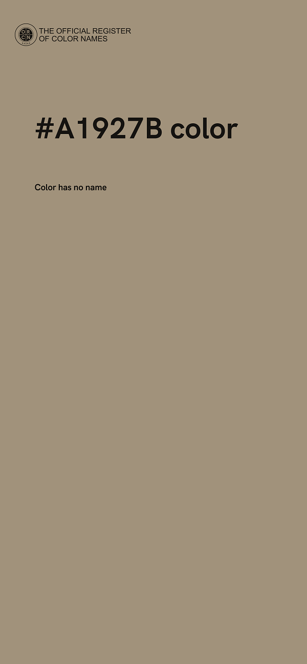#A1927B color image