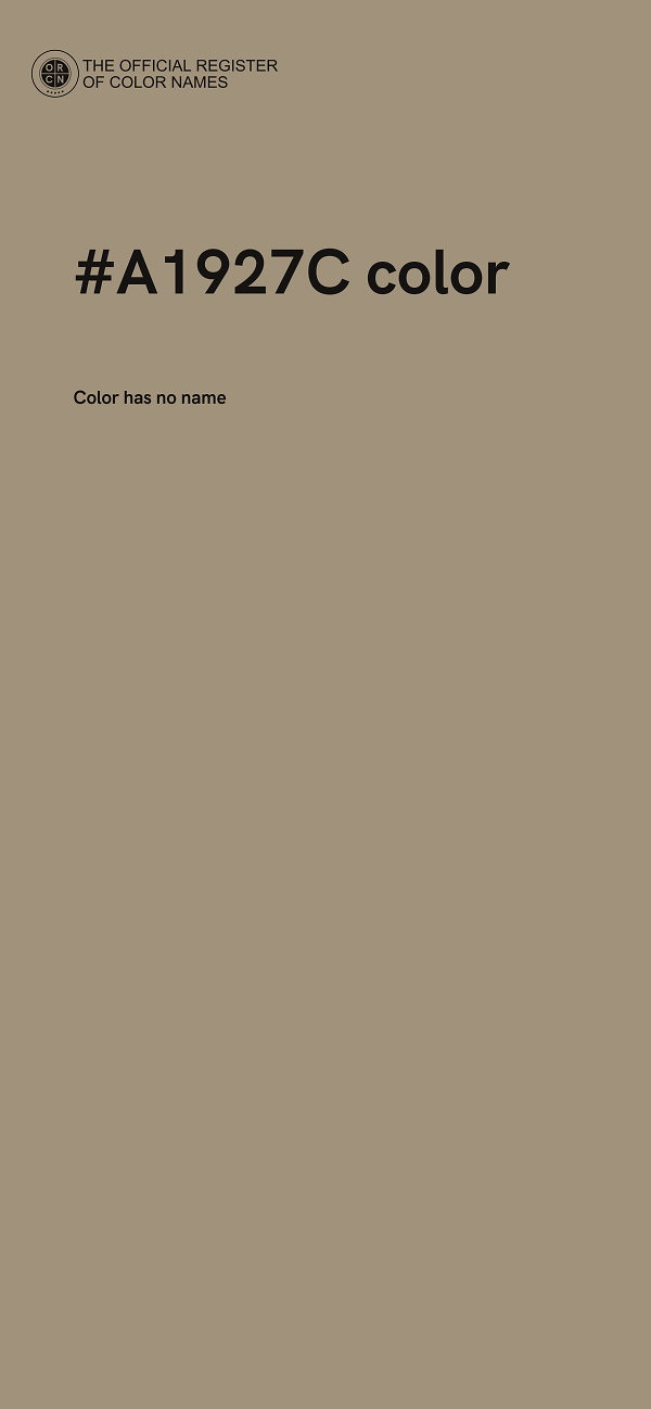 #A1927C color image