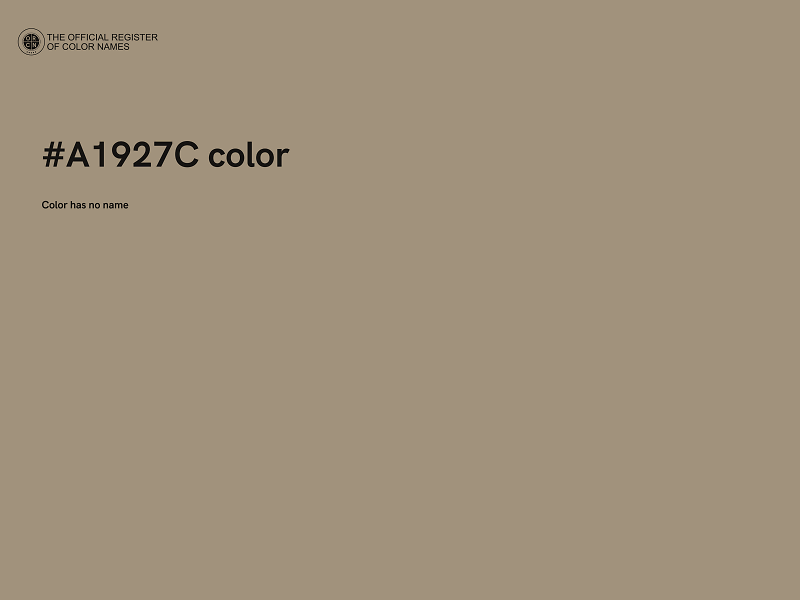 #A1927C color image