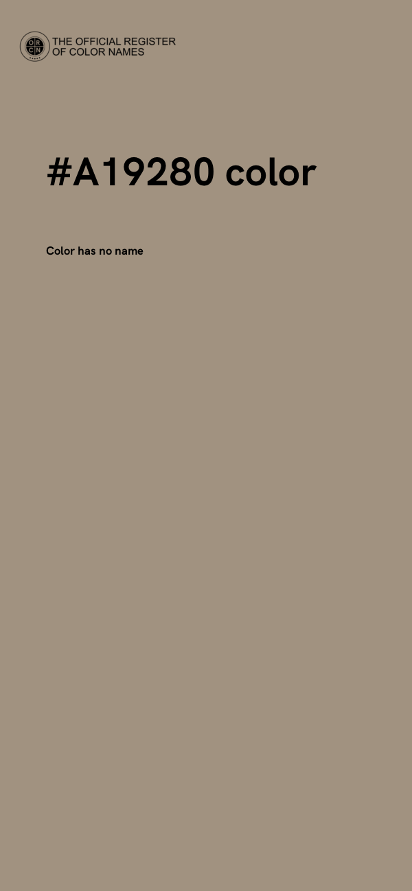 #A19280 color image