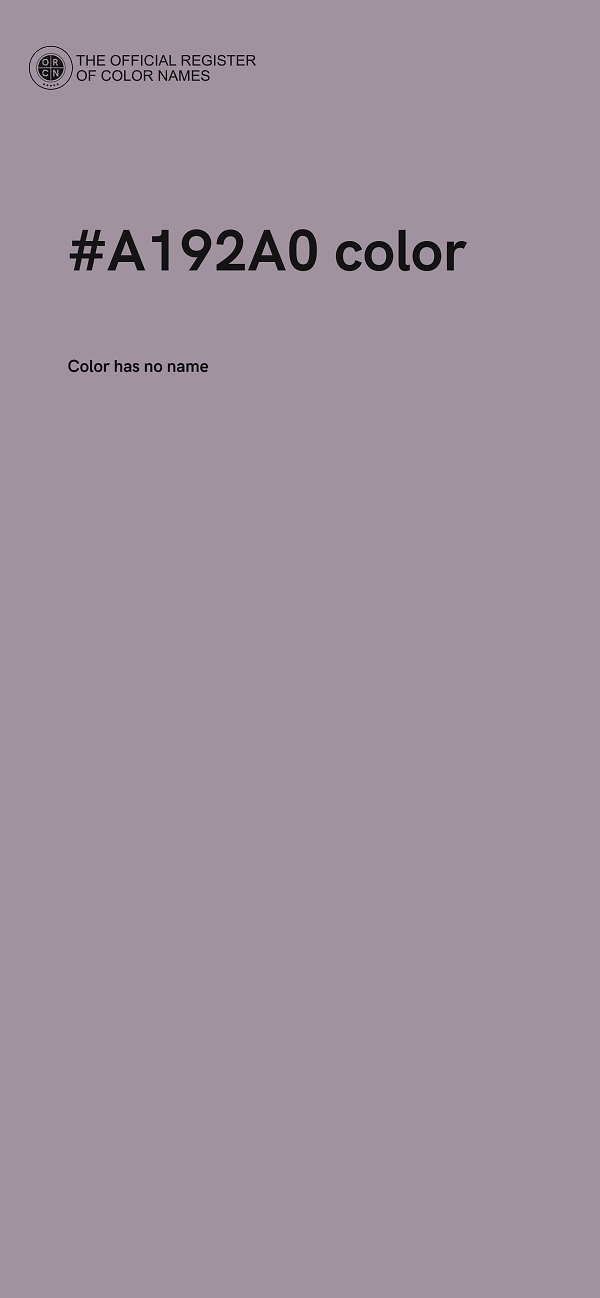 #A192A0 color image